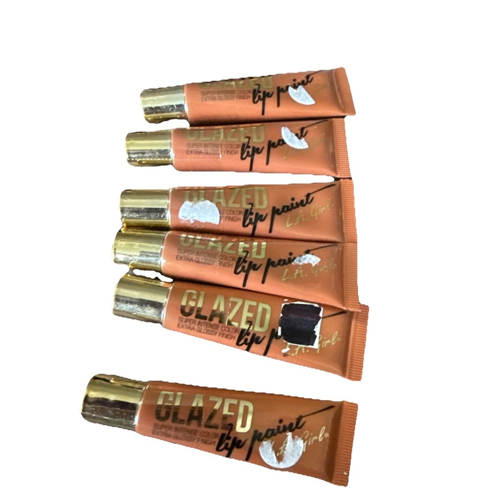 L.A.‎ Girl Glazed Lip Paint, Gleam, 0.4 Ounce GLG795 Lot Of 6 Pc Extra Glossy
